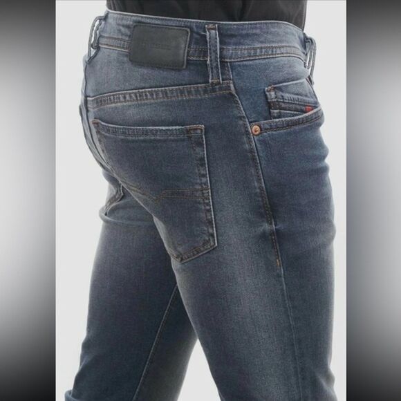 Diesel Baster Regular Slim Tapered Jeans Muted Blue 084NS W30 L30 - Picture 7 of 9